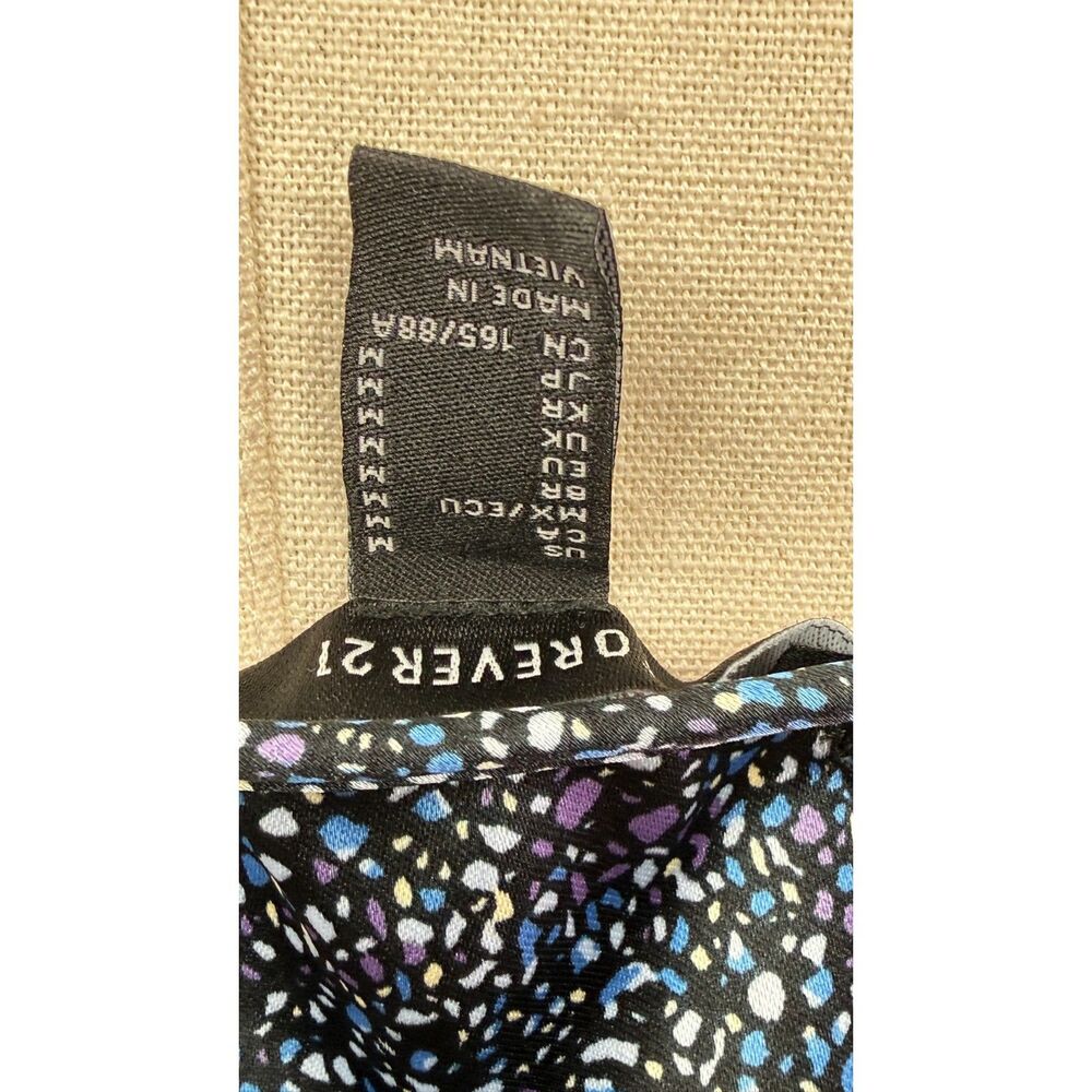 Forever 21 | NWT | Blue and Black Woven Slip Dress Maxi with Black Lace | Sz M - Picture 3 of 6